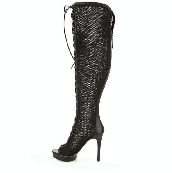 JLO Open Toe Over the Knee Platform Boots - Picture 2 of 2